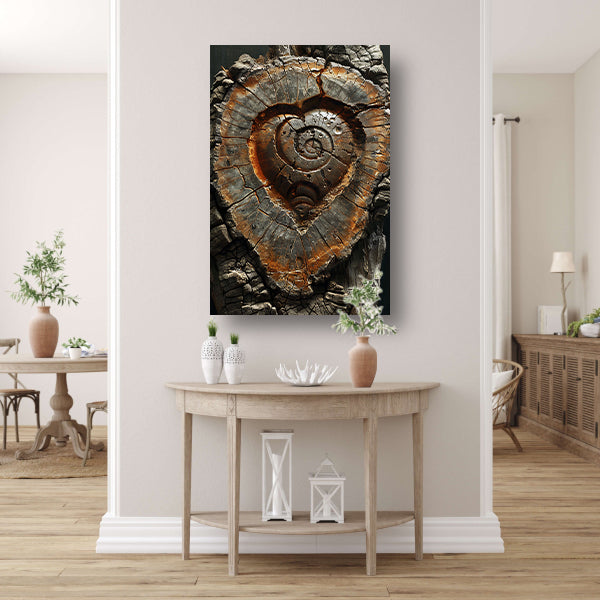 Versteend Hart in Oude Eik poster