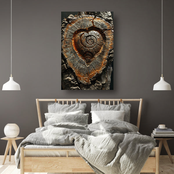 Versteend Hart in Oude Eik poster