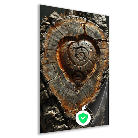 Versteend Hart in Oude Eik poster