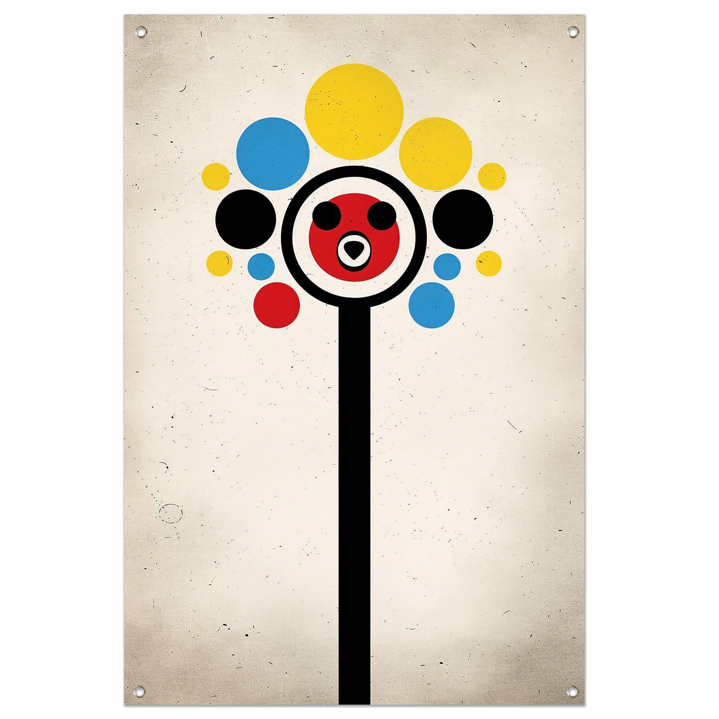 Abstract Beer Met Kleurrijk Cirkels tuinposter