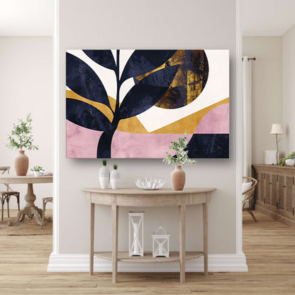 Abstracte geometrische boom in moderne kleuren poster