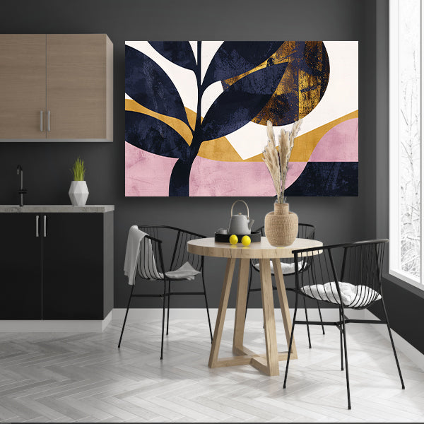 Abstracte geometrische boom in moderne kleuren poster