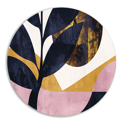 Abstracte geometrische boom in moderne kleuren forex muurcirkel