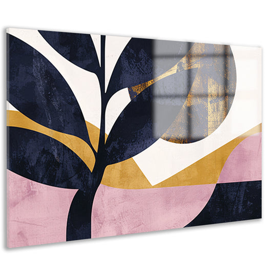 Abstracte geometrische boom in moderne kleuren acrylglas
