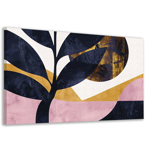Abstracte geometrische boom in moderne kleuren canvas