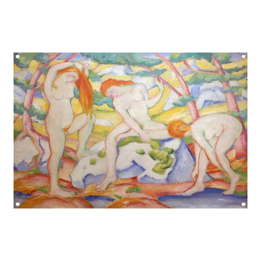 Badende meisjes - Franz Marc tuinposter