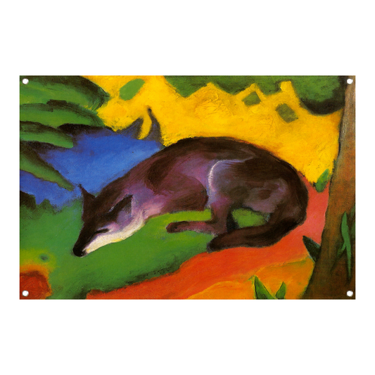 Blauwe Zwarte Vos - Franz Marc tuinposter