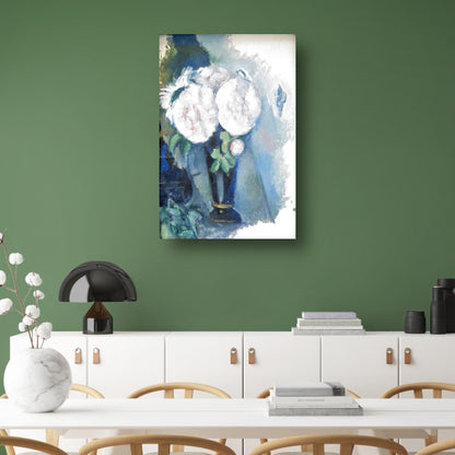 Bloemen in een blauwe vaas - Paul Cézanne poster