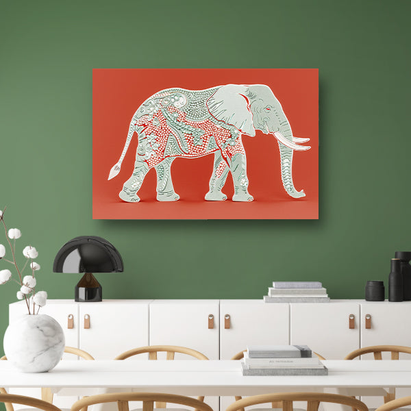 Kleurrijk Pop Art ontwerp van olifant poster