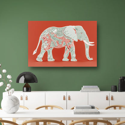 Kleurrijk Pop Art ontwerp van olifant poster