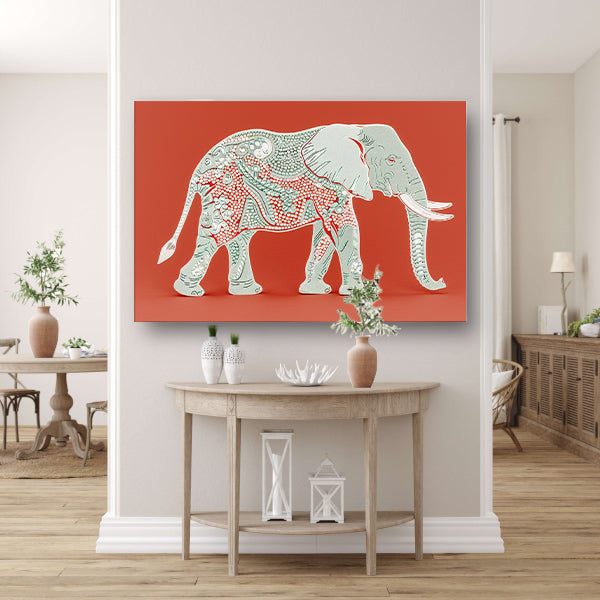 Kleurrijk Pop Art ontwerp van olifant poster