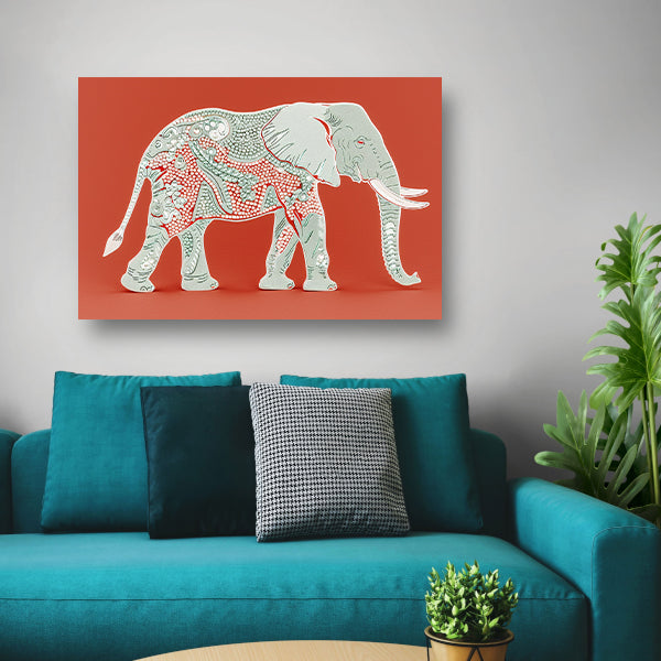 Kleurrijk Pop Art ontwerp van olifant poster