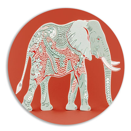 Kleurrijk Pop Art ontwerp van olifant forex muurcirkel