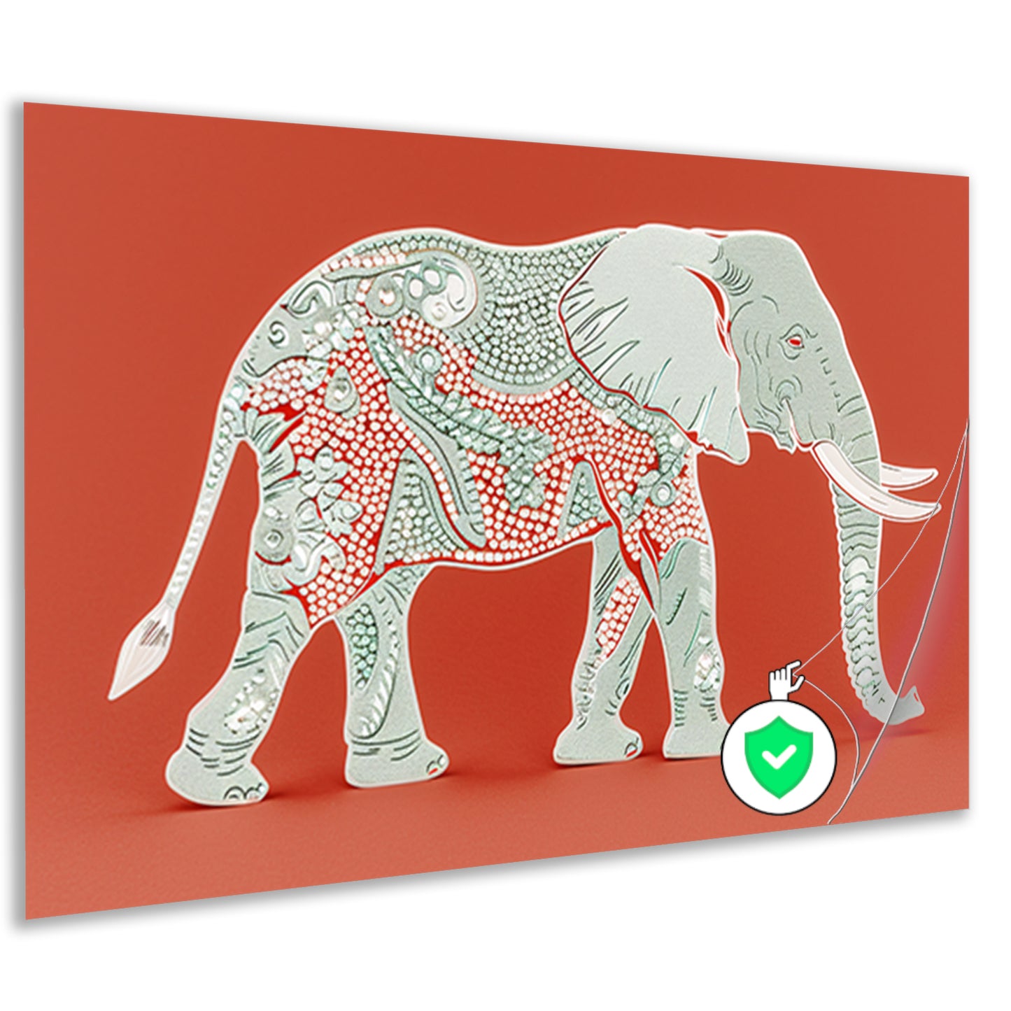 Kleurrijk Pop Art ontwerp van olifant poster