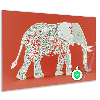 Kleurrijk Pop Art ontwerp van olifant poster