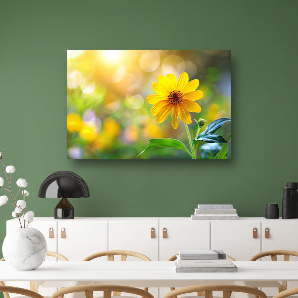 Zonnebloem Stilleven canvas met baklijst