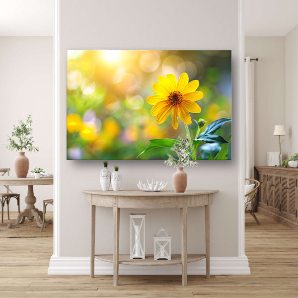 Zonnebloem Stilleven canvas met baklijst