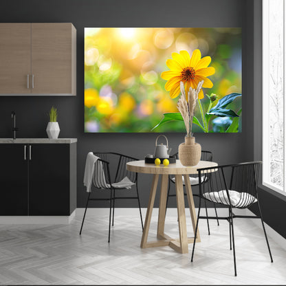 Zonnebloem Stilleven canvas met baklijst