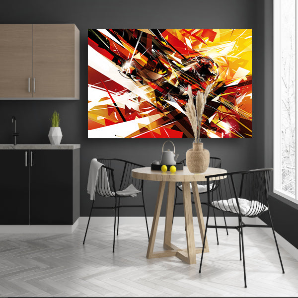 Abstracte energie-uitbarsting in levendige kleuren acrylglas