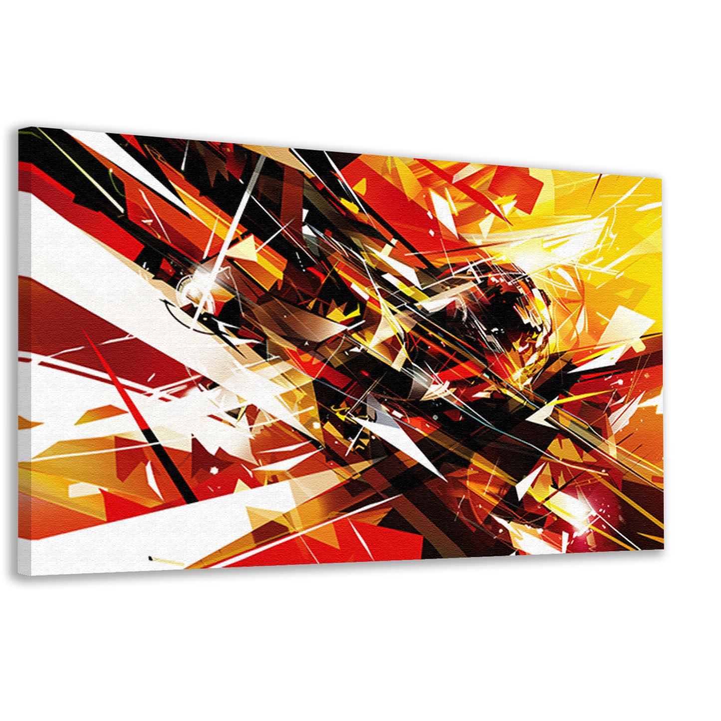 Abstracte energie-uitbarsting in levendige kleuren canvas