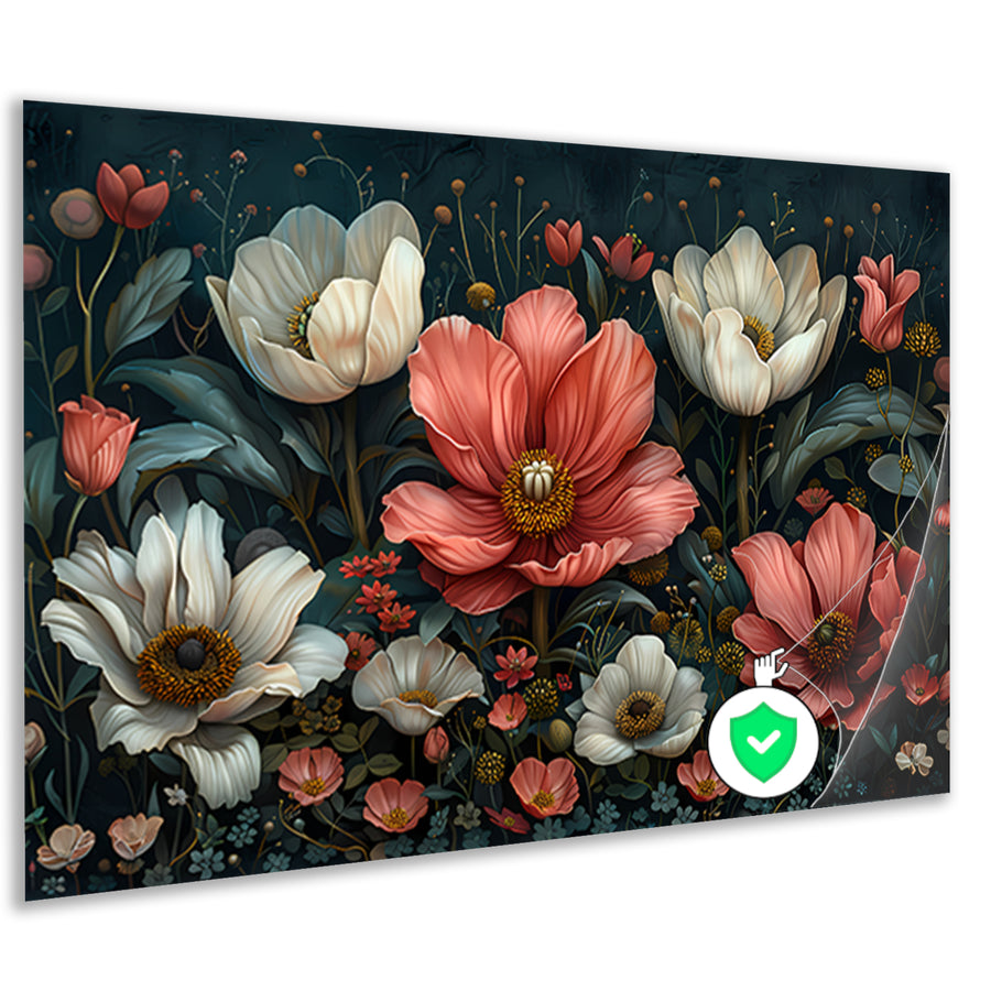 Bloemenpracht in Popart Stijl poster