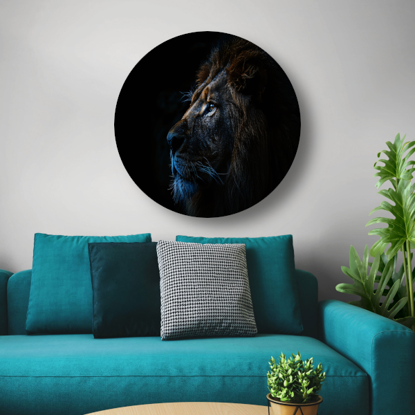 De stille majesteit van de nachtelijke leeuw forex muurcirkel