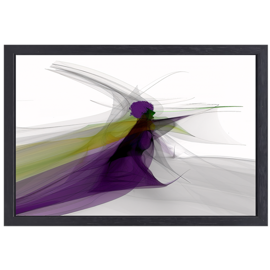 Abstracte lijnencompositie canvas met baklijst