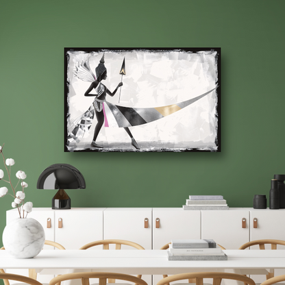 Art Deco Vrouw in Monochroom met Goud poster