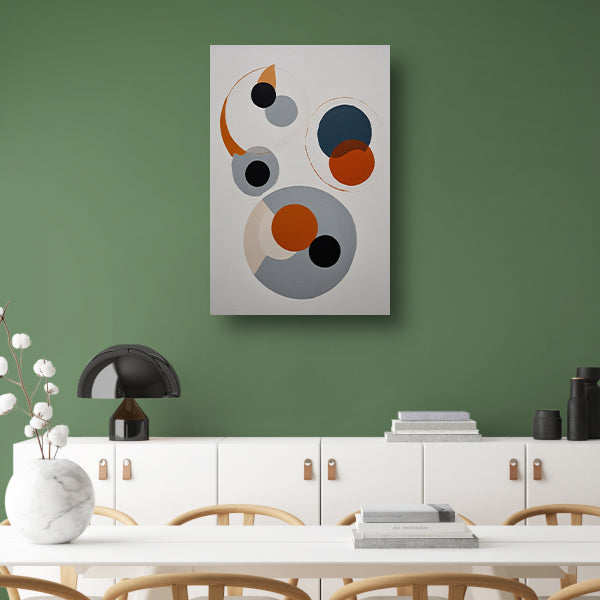 Abstracte Harmonie van Gelaagde Cirkels canvas