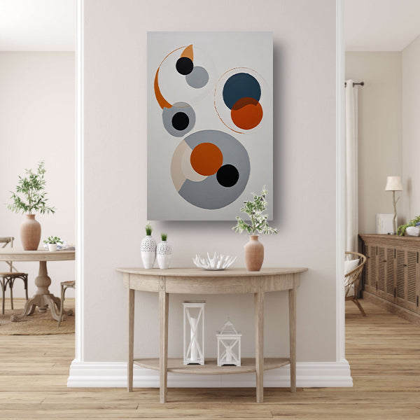 Abstracte Harmonie van Gelaagde Cirkels poster