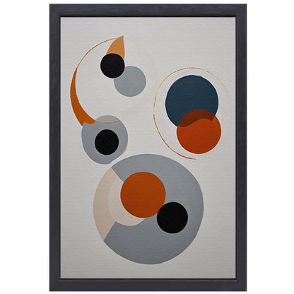 Abstracte Harmonie van Gelaagde Cirkels canvas met baklijst
