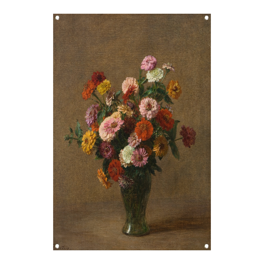 Zinnias - Henri Fantin-Latour tuinposter