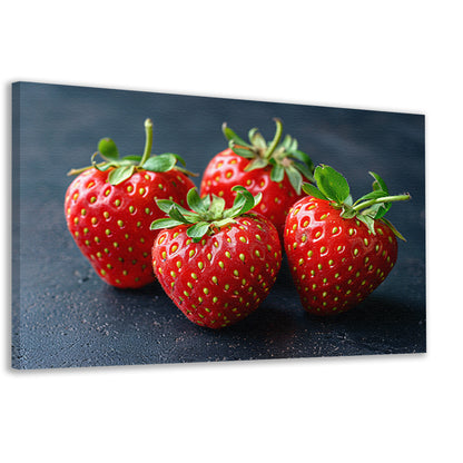 Klassiek aardbeien op tafel canvas