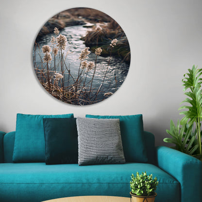 Rietpluimen langs kabbelend water forex muurcirkel