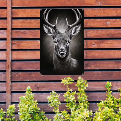 Hyperrealistisch Portret van een Majestueus Hert tuinposter