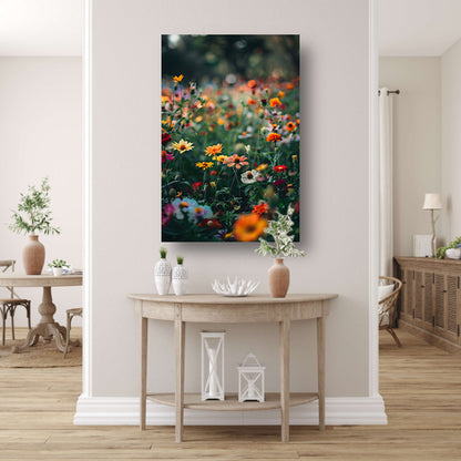 Kleurrijk Bloemenveld in Zomerzon acrylglas