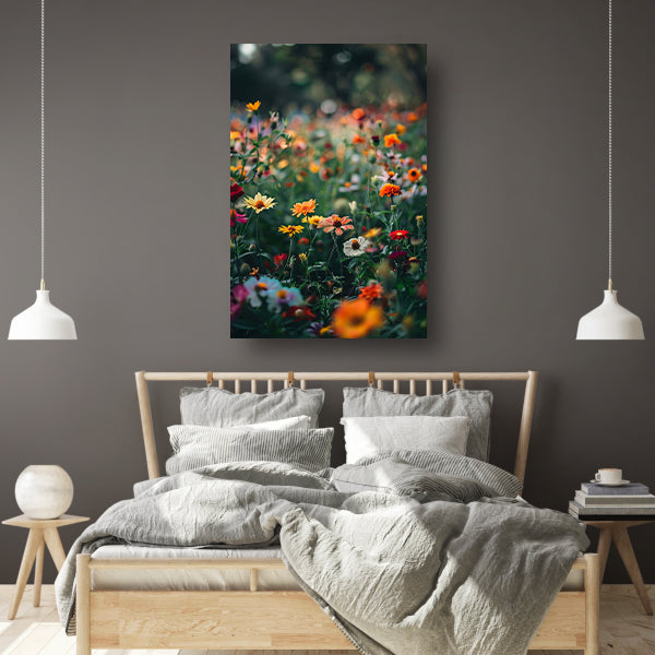 Kleurrijk Bloemenveld in Zomerzon acrylglas