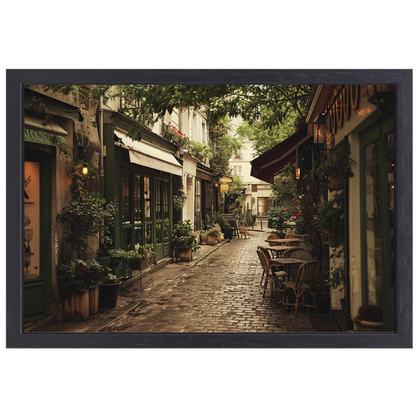 Modern terras met strakke lijnen canvas met baklijst
