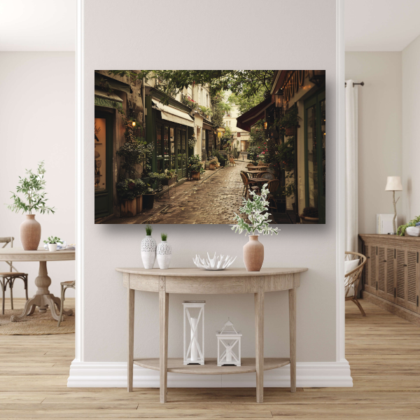 Modern terras met strakke lijnen acrylglas