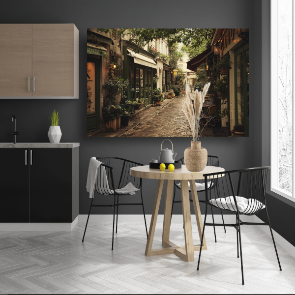 Modern terras met strakke lijnen acrylglas