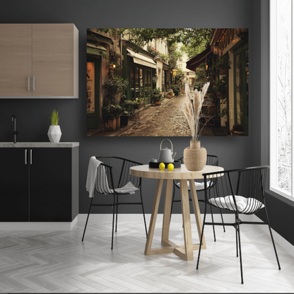 Modern terras met strakke lijnen acrylglas
