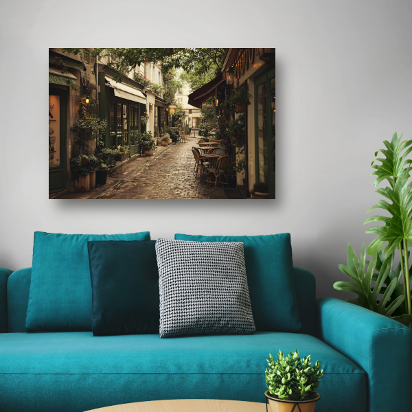 Modern terras met strakke lijnen acrylglas