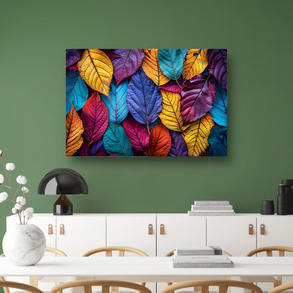 Abstract Bladeren Compositie canvas