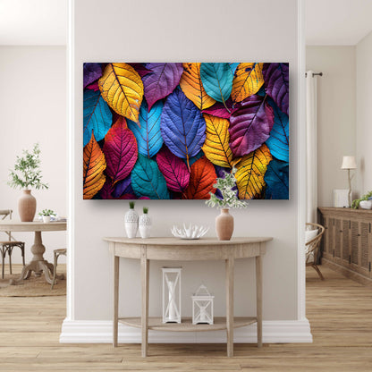 Abstract Bladeren Compositie canvas