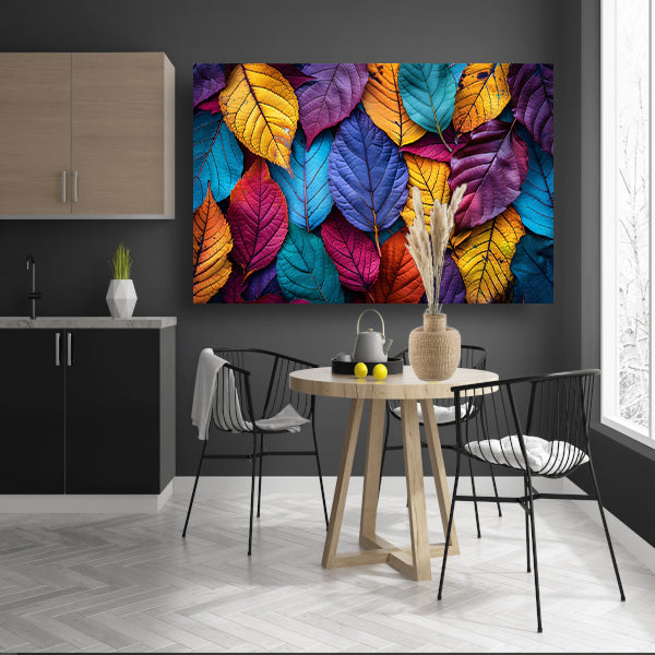 Abstract Bladeren Compositie canvas