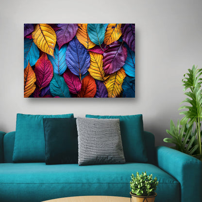 Abstract Bladeren Compositie canvas