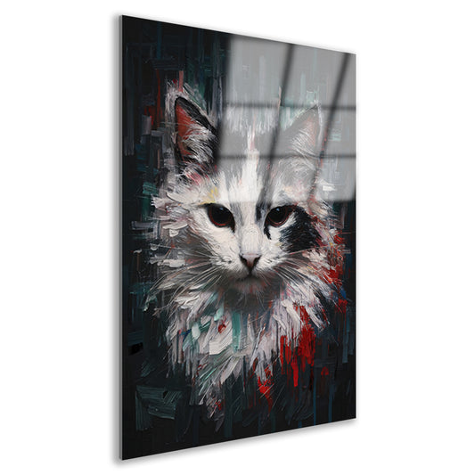 Blik van een Abstracte Kat in Kleur acrylglas