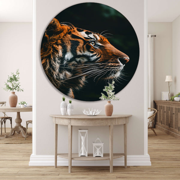 Portret van een tijger in de jungle forex muurcirkel