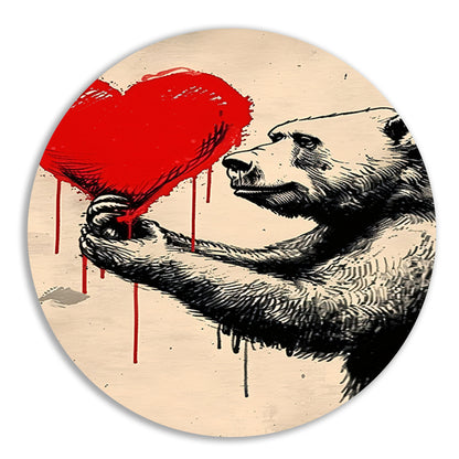 Beer met een bloedend hart forex muurcirkel