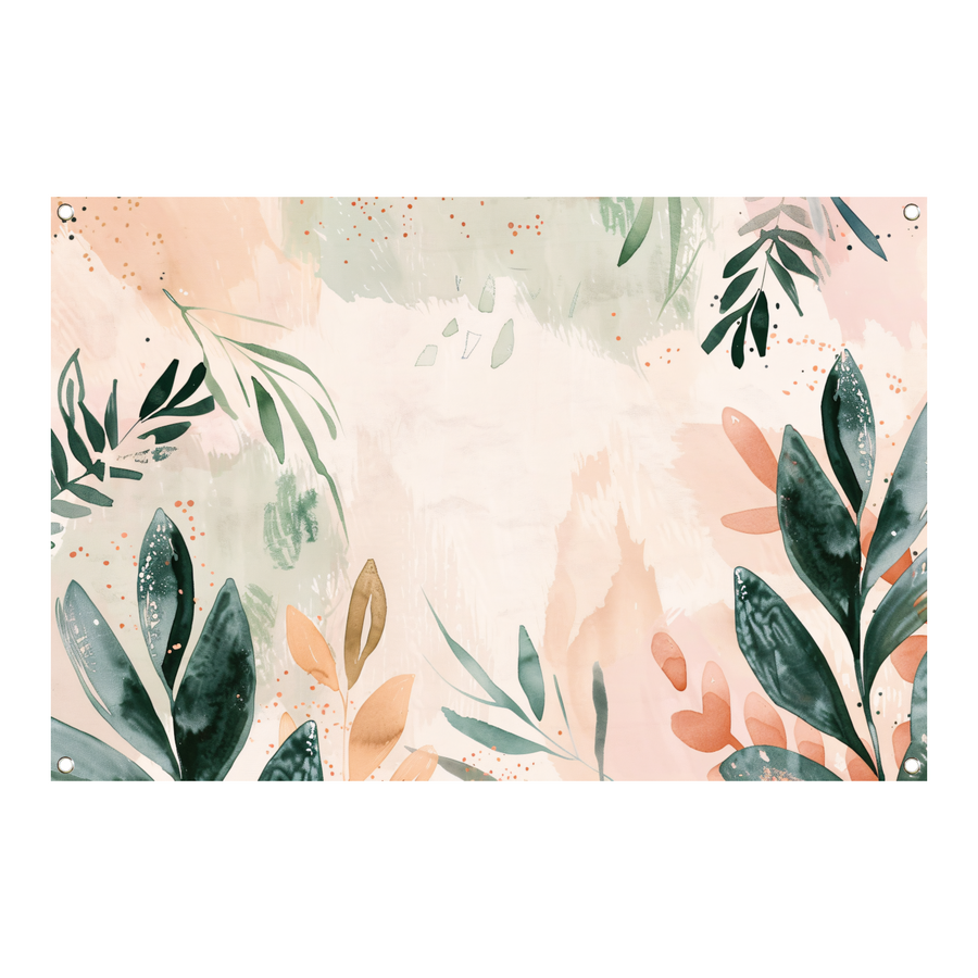 Abstracte pastel natuur in harmonieuze kleuren tuinposter